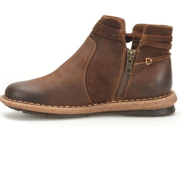 Born Women's Wynter Comfort Booties Size 6.5 Brown Glazed Ginger Shoes